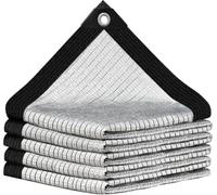 GNKBTOF 3.9 x 4.2 m Filet d'Ombrage Réfléchissant 90% Aluminet Voile de Protection Solaire avec Œillets pour Jardin, Voiture, Poulailler, Chenil, Extérieur, Pergola, Patio, Camping