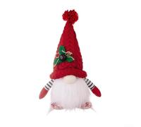 Gnome de Noël pour chapeau Pointu Barbe Blanche Gnome de Noël | pour chapeau pointu, barbe blanche, design whimsique, ambiance festive, pour intérieur chaleureux(Red)