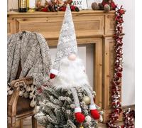 GNOME en Peluche pour Sommet d'arbre de noël, Fournitures de décoration fête, Ornement père noël GNOME