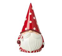 Gnome Père-Noël Pois 41cm Rouge & Blanc