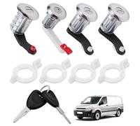 GNXFixt Kit de serrure de porte avec 2 clés et 4 cylindres de serrure pour Master Mégane Clio Movano Interstar 7701470944 7701470945 7701470952