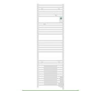 Go by Van Marcke Doris radiateur sèche-serviettes électrique 183,7x55cm 2000 watt avec ventilateur et panneau de commande numérique blanc 851129