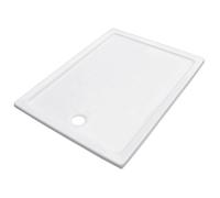 GO by Van Marcke Eden receveur de douche acrylique blanc 100x80x3.5 cm inaltérable conserve une brillance intacte insonorisant facile à nettoyer couche de fond et couche fibre renforcées de 16 mm 2000