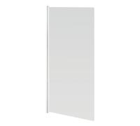 GO by Van Marcke Megalo paroi de baignoire 750x1300mm 1 partie profils blancs 4mm réversible verre de sécurité transparent 114429