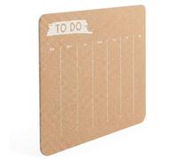 Go4Cork Calendrier hebdomadaire rectangulaire sans cadre en mousse et liège laminé - 50 x 40 cm | Tableau mémo double face léger | Pour bureau et maison | Blocs adhésifs et accessoires inclus