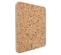 Go4Cork Tableau d'affichage carré sans cadre en liège et mousse laminée - 44,5 x 44,5 cm | Tableau mémo double face léger | Pour bureau et maison | Blocs adhésifs et accessoires de montage inclus