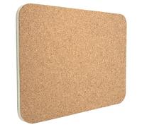 Go4Cork Tableau d'affichage rectangulaire sans cadre en mousse et liège laminé - 50 x 40 cm | Tableau mémo double face léger | Pour bureau et maison | Blocs adhésifs et accessoires de montage inclus