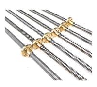 Goanilad Vis de Plomb trapézoïdal T8 Acier Inoxydable + écrou en cuivre, Longueur de 100 à 1200 mm de Type T-Type T-Type for Accessoires de Moteur Pas à Pas imprimante 3D, 1PCS(450MM with Nut)