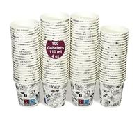 gobecups 100 Gobelets Café Jetables Papier Carton 110 ml 4 oz Petits. Gobelets café jetables blancs pour maison, bureau, anniversaire et réunions familiales; gobelets papier pour boissons froides et