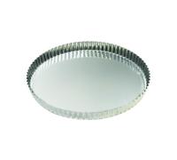 Gobel 126332 Tourtière Rond Cannelé Fond Fixe Fer Blanc