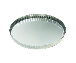 Gobel 126342 Tourtière Rond Cannelé Fond Fixe Fer Blanc