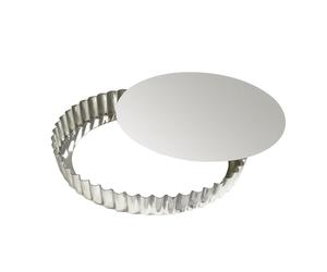 Gobel 126432 Tourtière Rond Cannelé Fond Mobile Fer Blanc