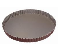 Gobel Moule à tarte Tourtière ronde cannelée D240 Ø24 cm Fond fixe Antiadhérent Hauteur 25 mm