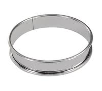 Gobel - Boîte de 4 Cercles à Tarte INOX - Ø9 cm h2 cm - 4/10ème | Fabriqué en France ; lot de 4, bord roulé sans arêtes vives ; inox 4/10ème, haut de gamme, qualité pro