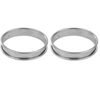 Gobel - Cercle à Tarte en INOX Ø 18 cm - Cercle à Pâtisserie Bords roulés - Hauteur 2,7 cm - Démoulage Rapide et Parfait - Qualité Supérieure - Fabriqué en France (Lot de 2)