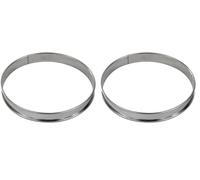 Gobel - Cercle à Tarte en INOX Ø 20 cm - Cercle à Pâtisserie Bords roulés - Hauteur 2,7 cm - Démoulage Rapide et Parfait - Qualité Supérieure - Fabriqué en France (Lot de 2)