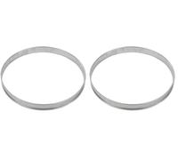 Gobel - Cercle à Tarte en INOX Ø 22 cm - Cercle à Pâtisserie Bords roulés - Hauteur 2,7 cm - Démoulage Rapide et Parfait - Qualité Supérieure - Fabriqué en France (Lot de 2)