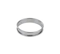 Gobel - Cercle à Tarte INOX - Bord roulé - Ø18 cm h2,7 cm - 4/10ème | Fabriqué en France ; inox 4/10ème, bord roulé sans arêtes vives ; haut de gamme, démoulage facile, qualité pro
