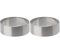 Gobel - Cercle à Vacherin Inox Ø16 cm - Hauteur 6 cm - Épaisseur 10/10e - Fabrication Française - Pâtisserie Professionnelle (Lot de 2)