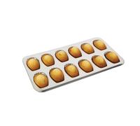 Gobel – Moule à 12 madeleines en fer blanc, empreinte 8 cm, 39,5 x 20 x 1,7 cm – Fabriqué en France