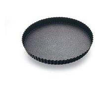 Tourtière Ronde Cannelée - Antiadhérente - Fond Fixe - Ø260/240 Mm H25 Mm