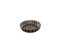 Gobel - Moule Tartelette Ronde Cannelée Ø140/130 mm x H25 mm - Fond Fixe - Antiadhérent - Acier Résistant - Cuisson Facile et Uniforme