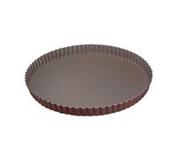 Tourtière Ronde Cannelée - Antiadhérente - Fond Fixe - Ø260/240 Mm H25 Mm