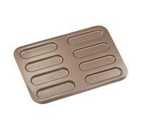 Gobel - Plaque 8 éclairs - Acier - Revêtement antiadhésif bicouche sans PFAS - 315 x 228 mm