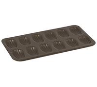 Gobel - Plaque de 12 Madeleines - 39,5 x 20 x 1,7 cm - Empreinte : 8 cm - Acier - Revêtement Antiadhérent Bicouche Garanti sans PFAS - Qualité Professionnelle - Fabriqué en France