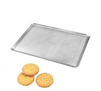 Gobel - Plaque de cuisson perforée aluminium - Baguette - 30x40cm | Fabriqué en France ; perforée pour croûte croustillante, idéal baguettes et viennoiseries ; aluminium, cuisson homogène