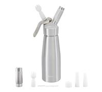 Gobel Siphon Chantilly 500 ml Aluminium - Crème Chantilly, Espumas & Mousses - 3 Douilles + Brosse - Siphon Cuisine Professionnel Chaud/Froid - Revêtement Antiadhérent
