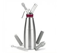 GOBEL - Siphon de cuisine professionnel INOX - Siphon chantilly cuve et tête INOX - 1L - Qualité professionnelle (conforme NF D21-901)