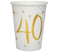 GOBELET 40 ANS METAL X10
