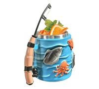 Gobelet à boire | 300 ml double paroi en acier inoxydable 3D relief | Canne à pêche Tasse à eau pour eau chaude et froide, lait, jus, latte, thé, bière, père, petit ami, grand-père, oncle