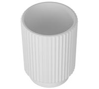 Gobelet à brosses à dents - Récipient pour brosses à dents et dentifrice - Accessoires de salle de bain - Plastique - Blanc - 1 pièce
