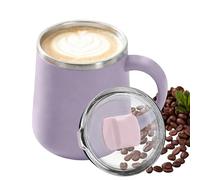 Gobelet à café de voyage - 450 ml - Anti-fuite - Réutilisable - Pour boissons chaudes et froides comme l'eau, le thé, le lait, le jus - Pour le bureau, l'école, le camping et