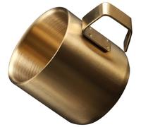 Gobelet à Café en Acier Inoxydable 150ml Anse, Tasse Petit-déjeuner | Format Double Paroi, Service Polyvalent pour Lait, Desserts ou Fruits, Usage Domestique, Décoration de Table Élégante