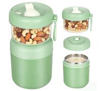 Gobelet à céréales, yaourt à emporter, 530 ml + 330 ml, gobelet à céréales avec couvercle à cuillère, petite boîte à pain, pots à yaourt, boîte à déjeuner, boîte à céréales, yaourt, salade, riz