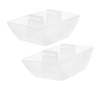 Gobelet à Huile Blanc 2 Pièces pour Hotte Aspirante, en Plastique | Accessoire Léger, Installation Facile et Nettoyage Simple, Compatible Hottes Cuisine, Format Pratique
