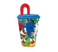 Gobelet à paille - Sonic - 430 ml - Bleu - Enfant - Mélamine