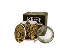 Gobelet à thé avec infuseur et couvercle inspiré de G. Klimt Tree of Life Marron 0,43 l