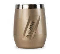 Gobelet à whisky/verre à vin isolé sous vide en acier inoxydable EcoVessel, poussière d'or, 296 ml
