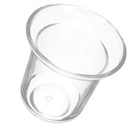Gobelet Brosse de Toilette en Verre Transparent, Base Percée | Rangement Net, Placement, Réduit les Éclaboussures, Aspect Simple et Moderne, pour Comptoir de Salle de Bain