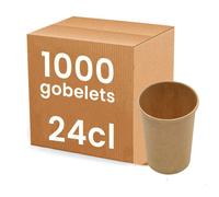 Gobelet café en Kraft 24 cl - 1000 gobelets