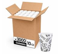 Gobelet carton 10 cl (4oz) Graffiti - 3000 gobelets