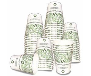 Gobelet carton Boissons Chaudes 25 ompostable sans plastique - 100 gobelets