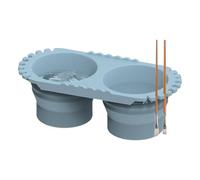 Gobelet De Nettoyage De Pinceaux 3 En 1 - Double Porte-gobelet, Nettoyant Pour Pinceaux, Outil De Rinçage De Plateau Pour Aquarelle Acrylique, Médiums À Base D'eau | Accessoire De Salle De rt