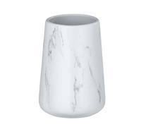 Gobelet de salle de bain effet marbre Adrada - Blanc