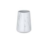 Gobelet de salle de bain effet marbre Adrada - Blanc