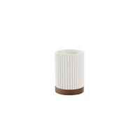 - Gobelet de salle de bain Hamilton effet pierre et acacia - Blanc - Hamilton Douceur d'intérieur